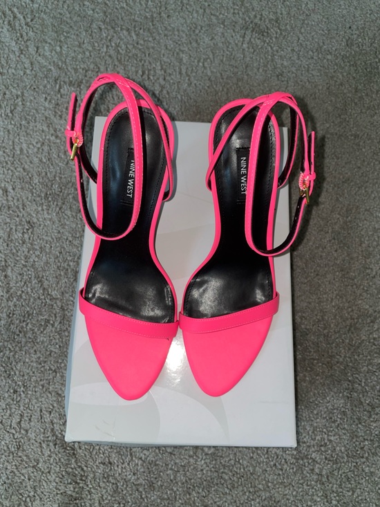 Nine West Shoes - Nine West Reina 3 Medium Pink
Open-Toe Ankle-Strap Heels